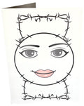 Meme Woman Face With Design Greeting Card