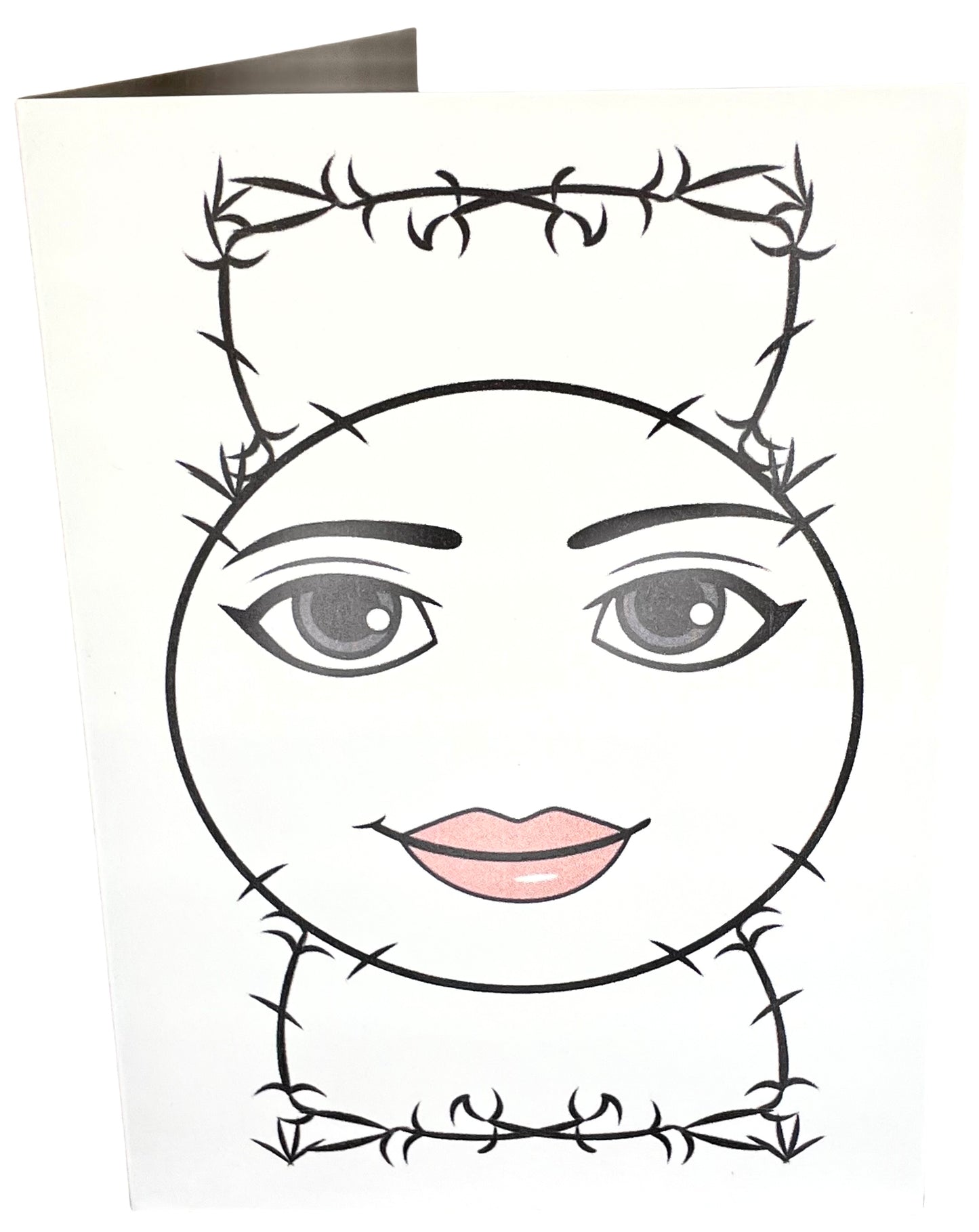 Meme Woman Face With Design Greeting Card