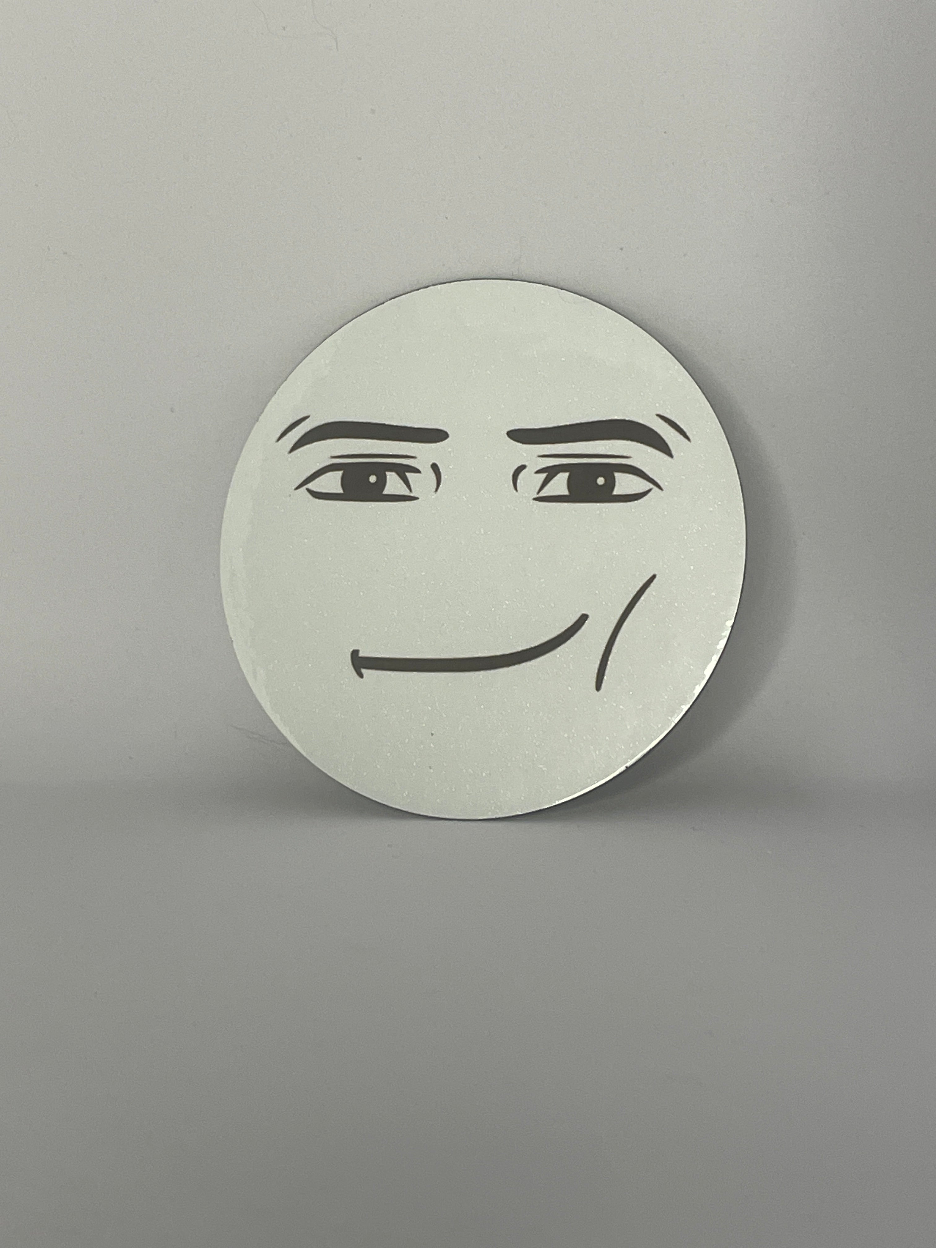 Meme Man Face GLITTERY MAGNET