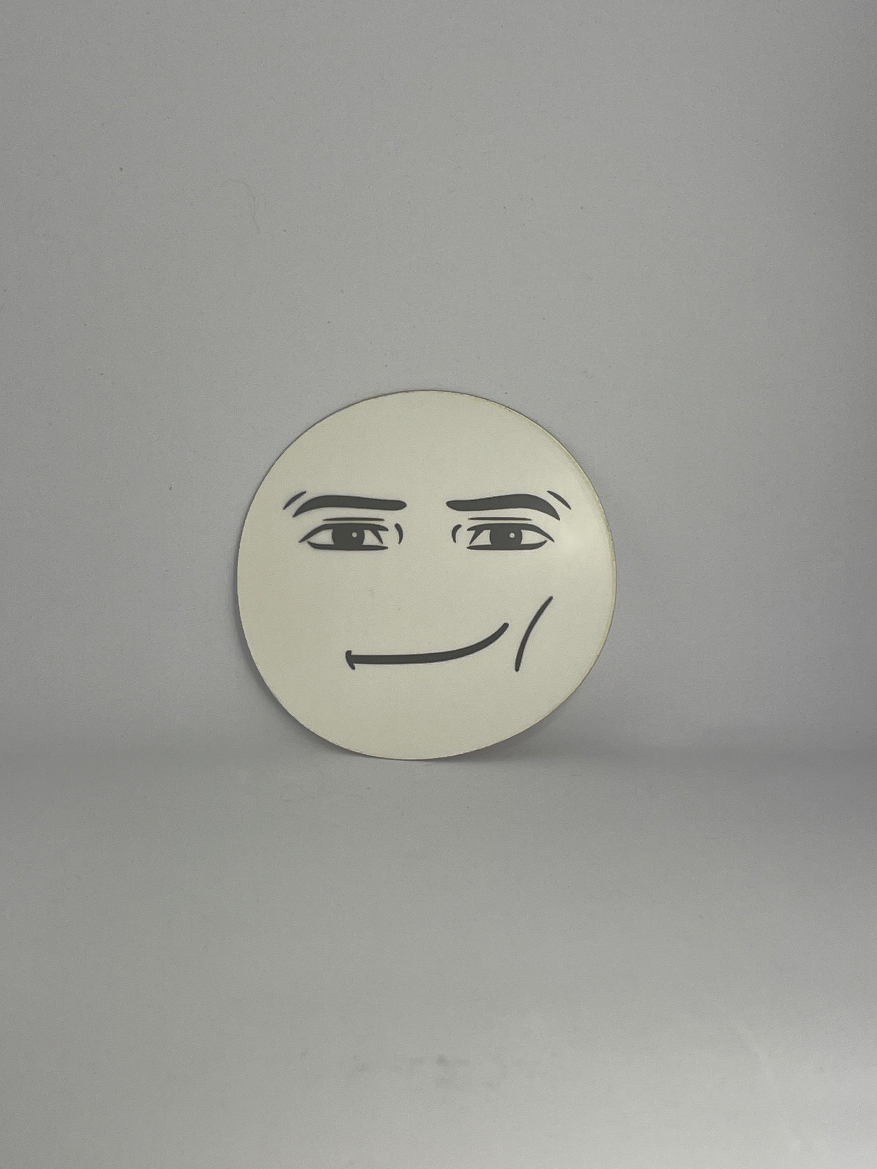 Meme Man Face CLEAR STICKER