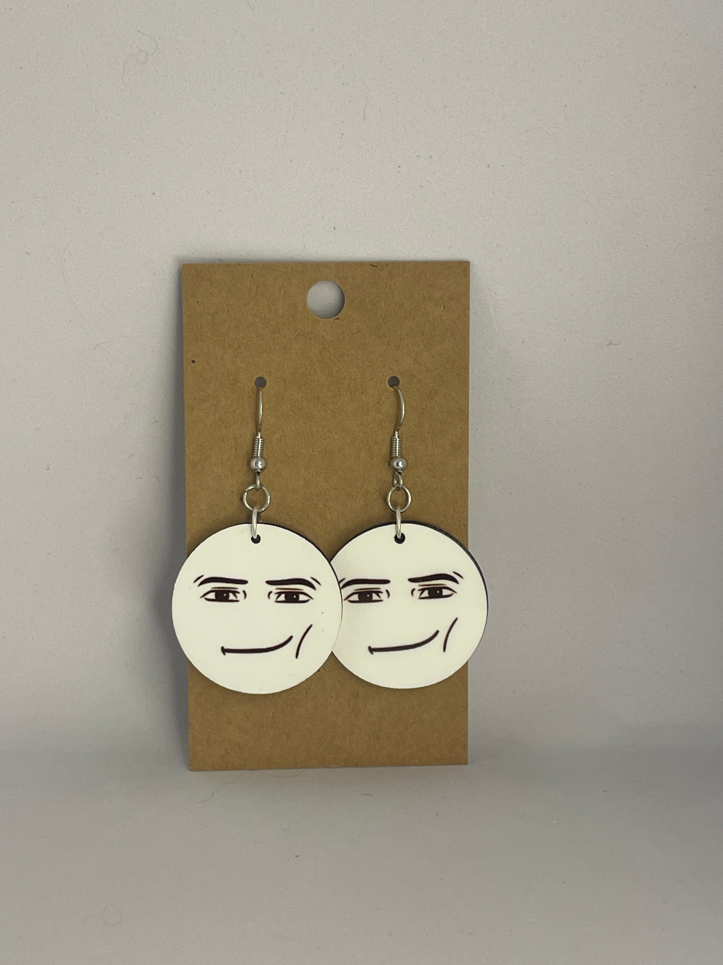 Meme Man Face Earrings