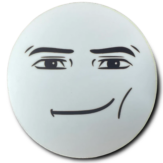 Meme Man Face CLEAR STICKER