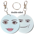 Meme Man Face and Woman Face KEYCHAIN