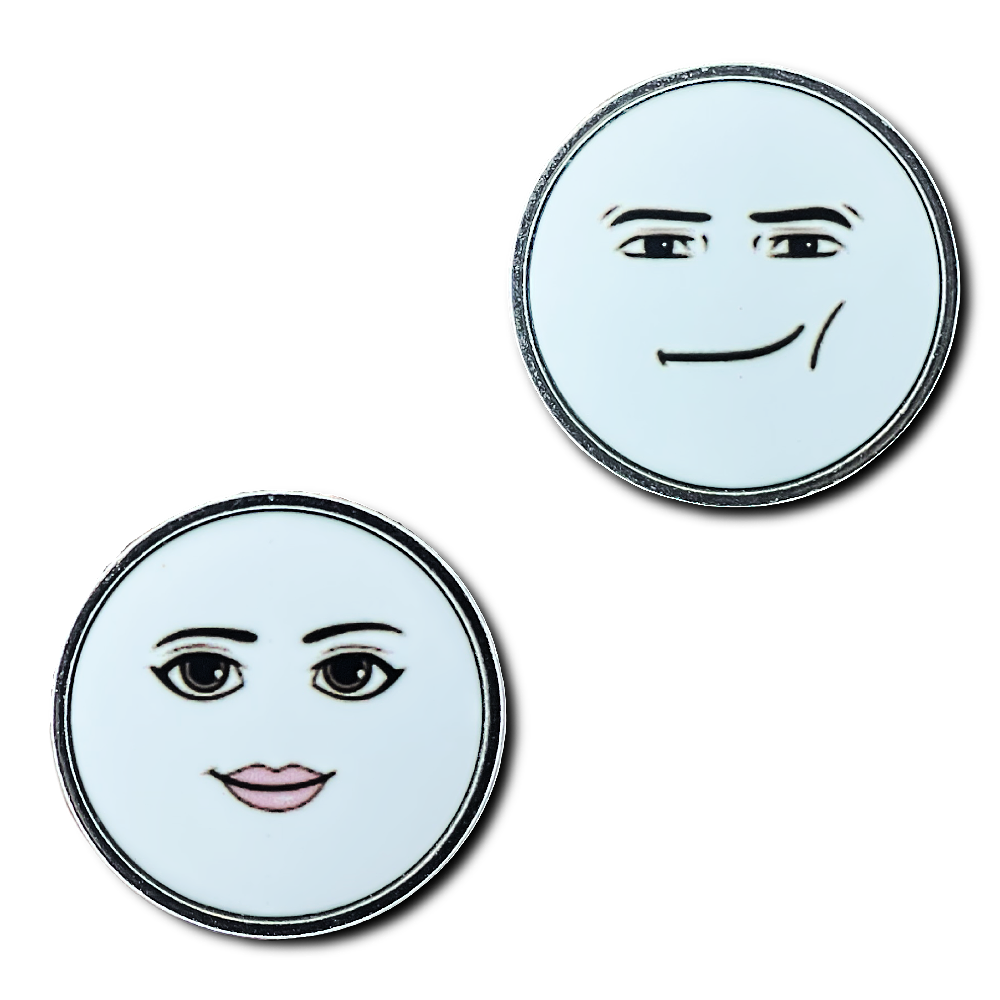 Meme Man Face AND Woman Face Pin
