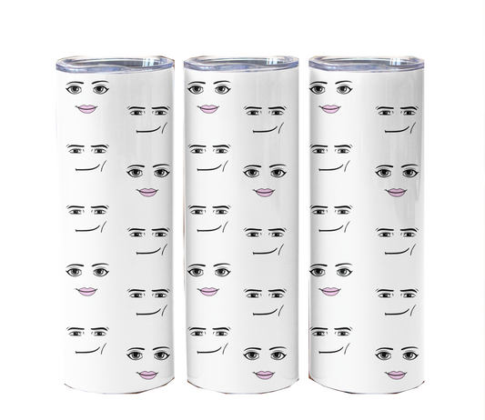 Meme Man and Woman Face Tumbler Bottle