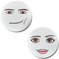 Meme Man AND Woman Face GLITTERY MAGNET