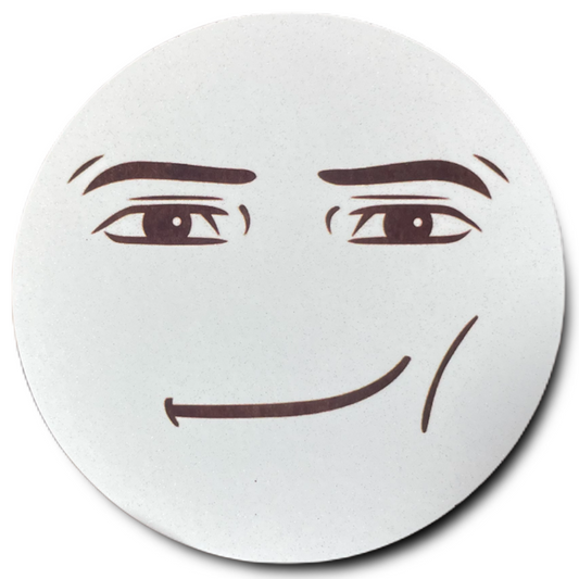 Meme Man Face GLITTERY MAGNET