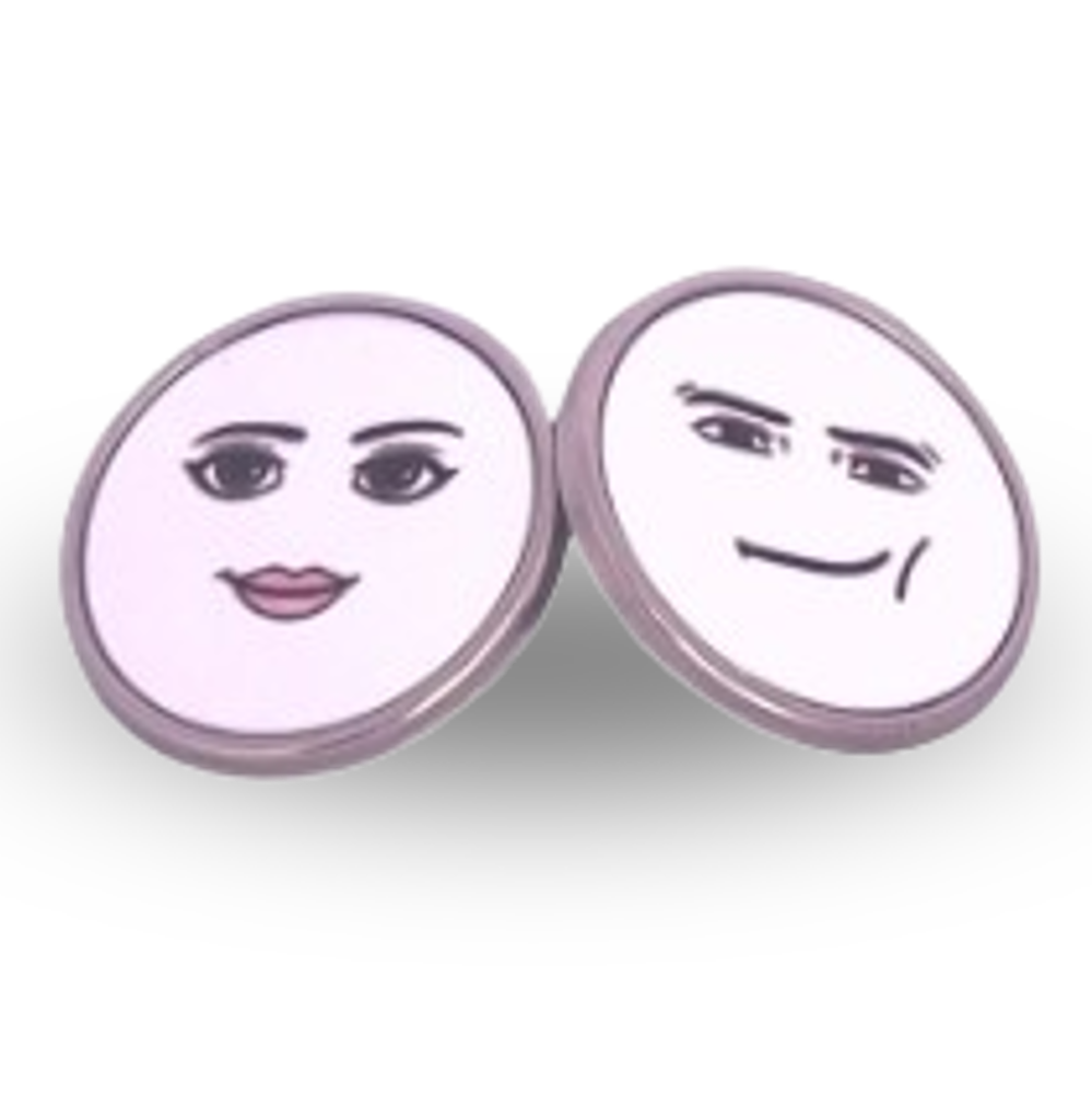 Meme Man Face AND Woman Face Pin