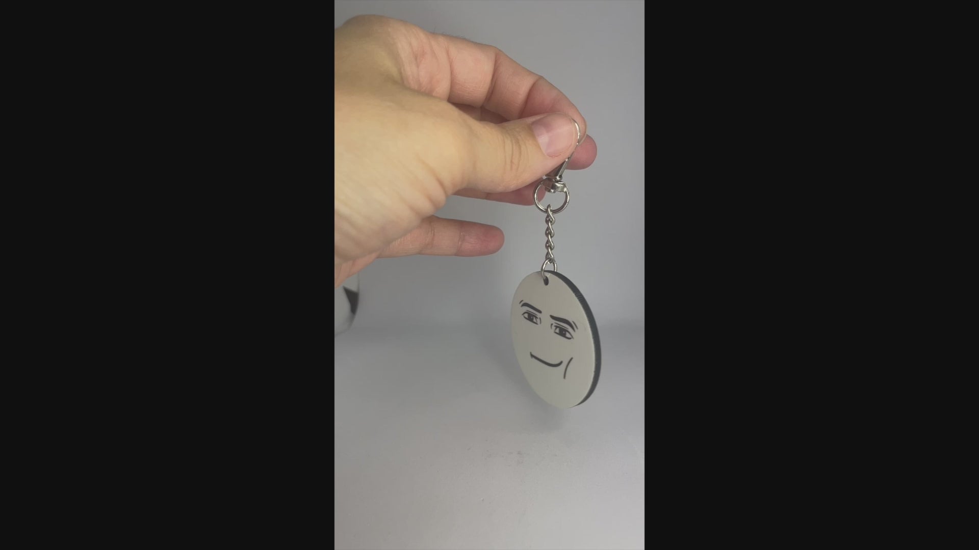 Meme Man Face and Woman Face KEYCHAIN